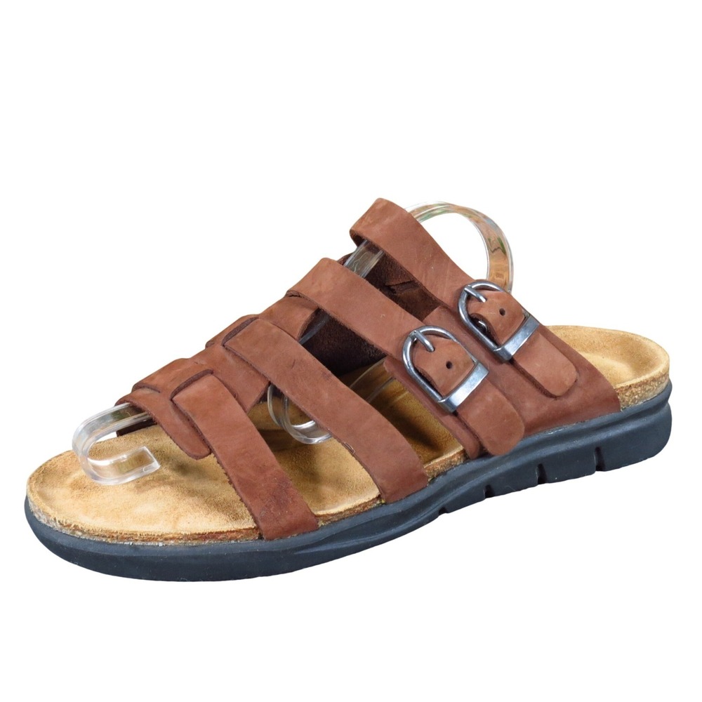 Paul Thomas Women Sandal Size 41 Casual Comfort Walking Brown Leather Slide